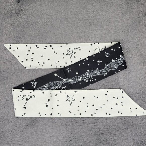 Cancer Zodiac Sign Silk Twilly Scarf - Picture 6 of 7